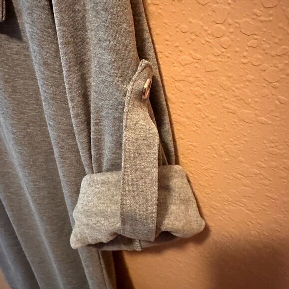 YaYa Bay Women's Long Sleeve Roll-Up Sleeve Zip Up Casual Shirt Blouse Tops - Picture 7 of 12